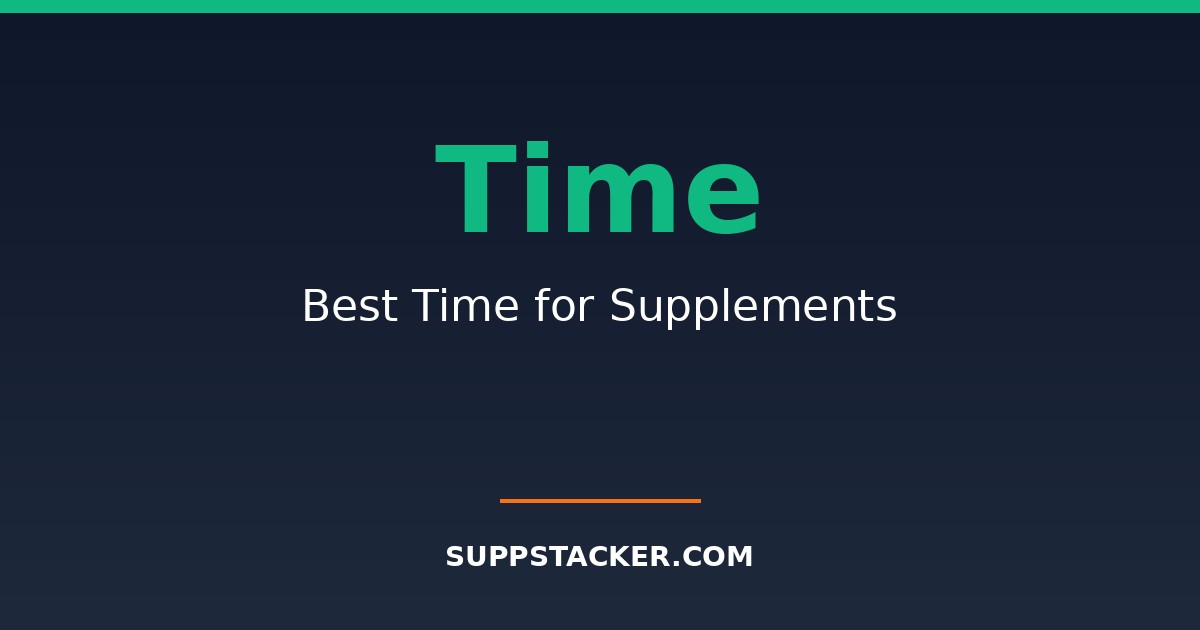 Best Time for Supplements