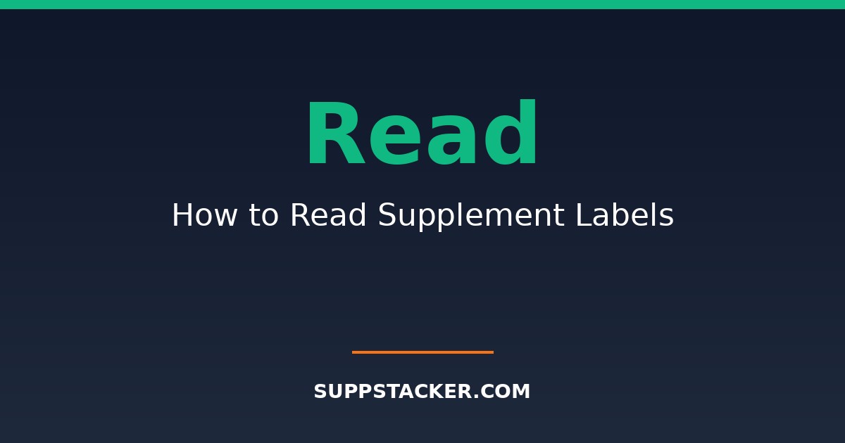 How to Read Supplement Labels